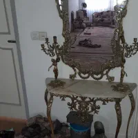 آینه شمع دون برنز قدیمی