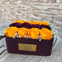 گل روز با روبان|گل مصنوعی|زرند, |دیوار