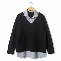 پلیور یقه پیراهنی