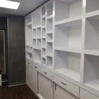 قفسه ویترین کمددار هایگلاس|کتابخانه، شلف، قفسه‌های دیواری|اصفهان, خلجا|دیوار