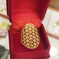 گوشواره توپی وهندی وزنجیر وانگشترنمادارونیم ست