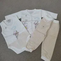 ست لباس نوزادی دخترانه نو