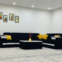 مبل طرح L هفت نفره تمیز|مبلمان خانگی و میز عسلی|گنبد کاووس, |دیوار