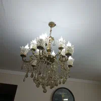 لوستر برنزی شش شاخه دوازده شعله