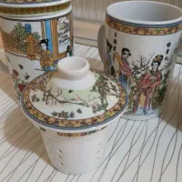 لیوان دمنوش چینی 4 عدد|قوری، کتری، قهوهساز دستی|قائن, |دیوار