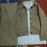 مانتو شلوارکتان سه تیکه