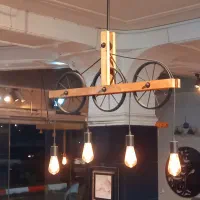 لوستر چوبی مدل چرخی