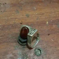 انگشتر نقر عقیق طرح قذیم