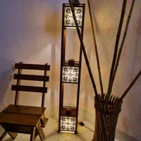 اباژور ایستاده چوبی|چراغ خواب و آباژور|اصفهان, مصلی|دیوار