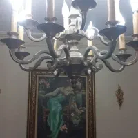 یگ عدد لوستر برنجی سلطنتی|لوستر و چراغ آویز|مشهد, نیزه|دیوار