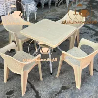میز و صندلی پلاستیکی طرح یاسین نهارخوری حیاط باغی
