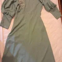 مانتومجلسی بلند و شیک به رنگ سبز ماچا