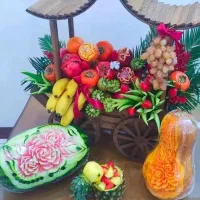 حکاکی هندوانه و میوه آرایی حرفه ای