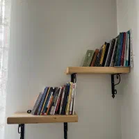 شلف با چوب طبیعی