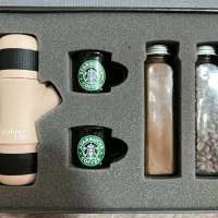 ست کادویی و هدیه قهوه ساز دستی و لیوان و قهوه