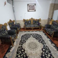 مبل هفت نفره همراه با دوتاعسلی ومیزرنگ سورمه ای|مبلمان خانگی و میز عسلی|قدس, شهر‌قدس|دیوار