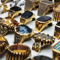 انگشتر سوپر استیل مردانه طلایی