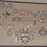 ساعت دیواری آینه کاری کار دست