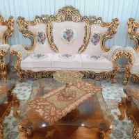 مبل اشرافی نشین تمام چوب راش (مناسب جهیزیه)