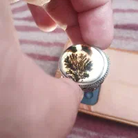 انگشتر شجر تک درخت کلکسیونی رکاب سیاه قلم