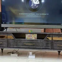 میز تلویزیون طوسی شیک در حد نو