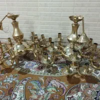 لوستر در حد نو برنز رنگ ثابت ابکاری طلا شده