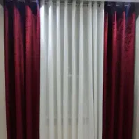 حریر کتان ماهور.دوخت مینیمال|پرده، رانر، رومیزی|تهران, هرندی|دیوار