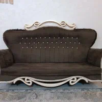 فوری مبل 7 نفره قهوه ای و 3 عدد میز