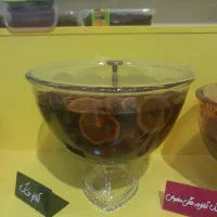 کاسه بلور با در وپایه