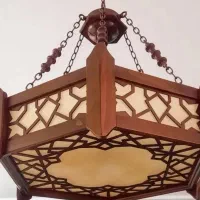 ۳ عدد لوستر چوبی  پذیرایی|لوستر و چراغ آویز|اراک, |دیوار