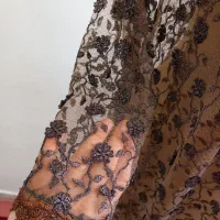پیراهن شکوفه ایی زیبا باگل های برجسته(کراس محلی)|لباس|کرمانشاه, |دیوار