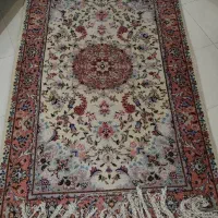 جفت قالیچه دستباف کاشمر گوشت‌دار کم‌کارکرد و سالم