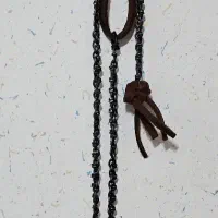 زنجیر دست بافت کلفت ریزبافت با دسته و سری چرم