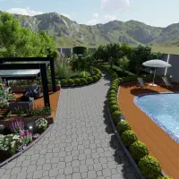 طراحی نقشه کشی محوطه پارک باغ فضای سبز اتوکد 3d