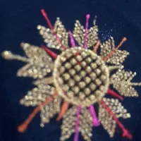 چادر بندری کار شده همراه با گلابتون همراه بانخ نو