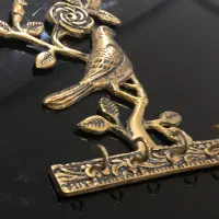 جاکلیدی دیواری برنجی سیاه قلم|صنایع دستی و سایر لوازم تزئینی|ری, دیلمان|دیوار