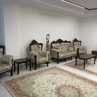 مبل راحتی ۹ نفره تمام چوب دو سر منبت