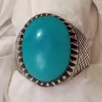 انگشتر نقره ی فیروزه عجمی