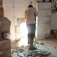 پیکور کاری و شیار زنی تخریب و بازسازی ساختمان