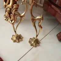 دوعدد آهوی برنز