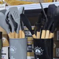 ست کفگیر و ملاقه سیلیکونی