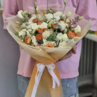 دسته گل رز مینیاتوری نارنجی کد ۱۵۹۹ گلاریس|گل و گیاه طبیعی|تهران, اباذر|دیوار