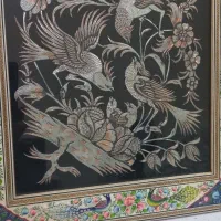 تابلو مدل الیپس طرح گل و پرنده برجسته|تابلو، نقاشی، عکس|مشهد, ایثارگران|دیوار