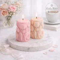 انواع شمع و اکسسوری های دکوراتیو سنگ مصنوعی