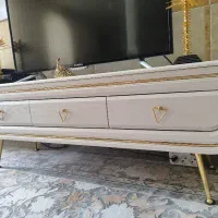 میز تی وی سفید طلایی