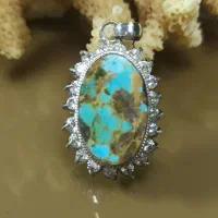 آویز فیروزه نقره زنانه