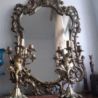 آیینه شمعدان برنز