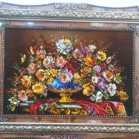 تابلو گل هستی کد31 دستبافت و ابریشم دار