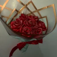 گل روبانی|گل مصنوعی|قم, باغ شریفی|دیوار