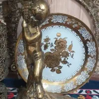 جامیوه ای و سطل جا دستمال کاغذی برنجی